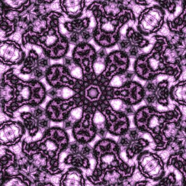 Dijital illüstrasyon, geometrik soyut desen ve üç boyutlu rahatlama efekti. Pembe ve siyah renkler