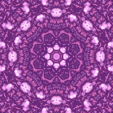 Dijital illüstrasyon, geometrik soyut desen ve üç boyutlu rahatlama efekti. Pembe renkler