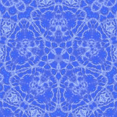 Dijital illüstrasyon, geometrik soyut desen ve üç boyutlu rahatlama efekti. Mavi renk