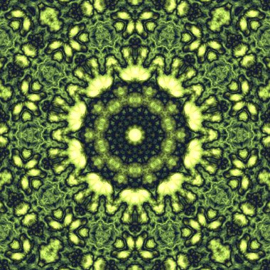 Dijital illüstrasyon, geometrik soyut desen ve üç boyutlu rahatlama efekti. Siyah ve sarı renkler