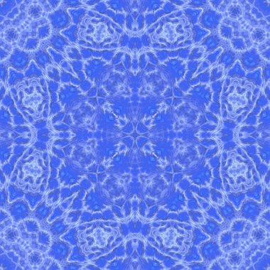 Dijital illüstrasyon, geometrik soyut desen ve üç boyutlu rahatlama efekti. Mavi renk