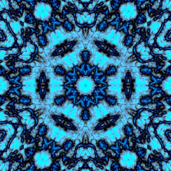 Digitale Illustratie Geometrisch Abstract Naadloos Patroon Met Reliëf Effect Blauwe — Stockfoto