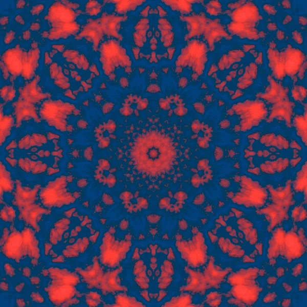 数字图像 几何抽象图案 具有三维浮雕效果 红色和蓝色 — 图库照片