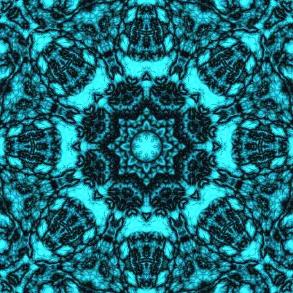 Digitale Illustratie Geometrisch Abstract Patroon Met Reliëf Effect Blauwe Zwarte — Stockfoto