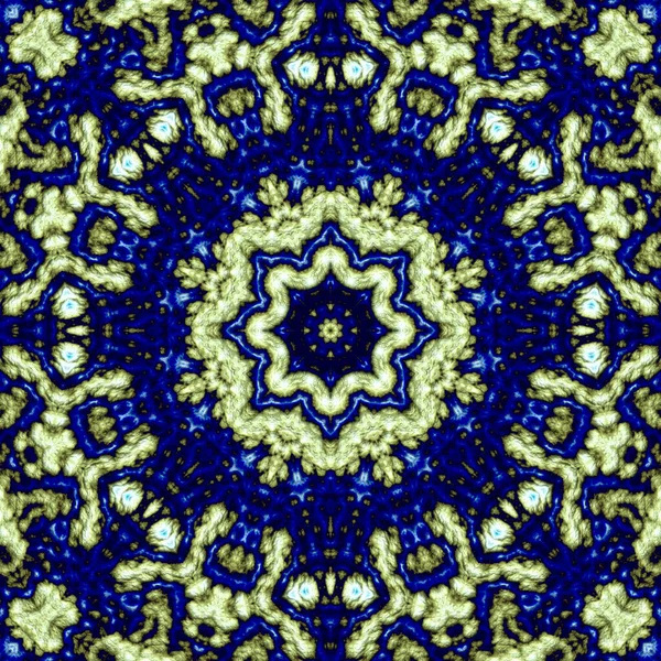 Digitale Illustration Geometrisches Abstraktes Muster Mit Relief Effekt Blaue Und — Stockfoto