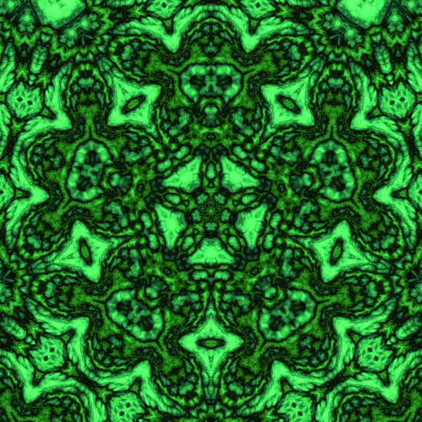 Цифрова Ілюстрація Геометричний Абстрактний Візерунок Рельєфним Ефектом Зелений Чорний Кольори — стокове фото