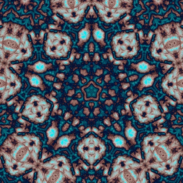 Digitale Illustratie Geometrisch Abstract Patroon Met Reliëf Effect Oranje Groen — Stockfoto