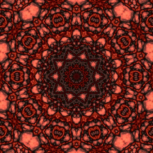 Digitale Illustratie Geometrisch Abstract Patroon Met Reliëf Effect Rode Zwarte — Stockfoto
