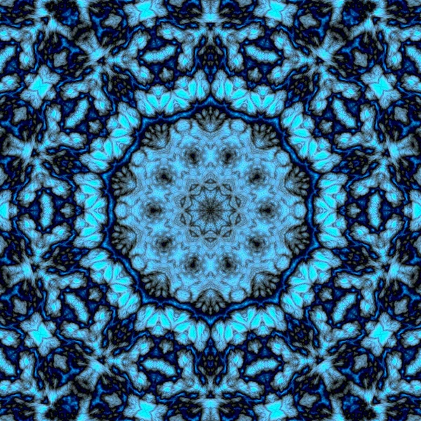 Ilustração Digital Padrão Abstrato Geométrico Com Efeito Alívio Cores Azul — Fotografia de Stock