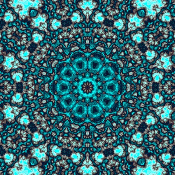 Ilustración Digital Patrón Abstracto Geométrico Con Efecto Relieve Colores Azul — Foto de Stock