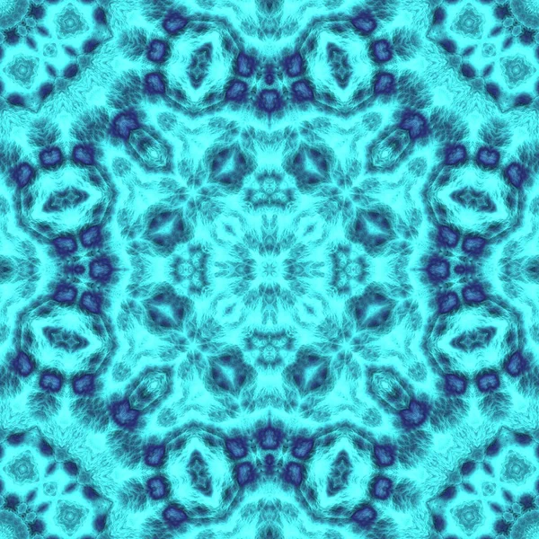 Ilustração Digital Padrão Abstrato Geométrico Com Efeito Alívio Cor Azul — Fotografia de Stock