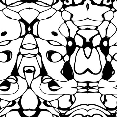 Beyaz ve siyah tonlarda kusursuz soyut desen