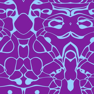 Mor ve açık mavi tonlarda kusursuz soyut desen