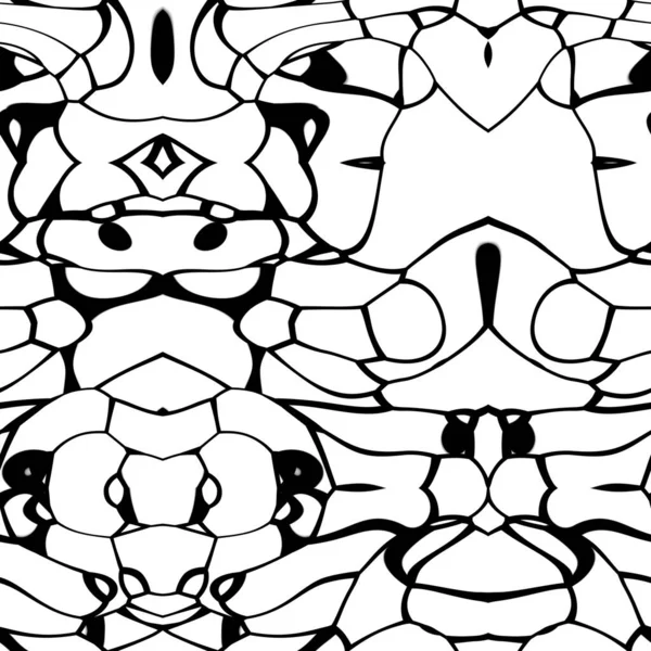 Seamless Abstract Pattern White Black Tones — Stock Photo, Image
