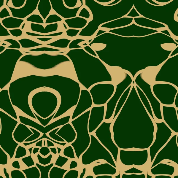 Patrón Abstracto Sin Costuras Tonos Verde Oscuro Marrón — Foto de Stock
