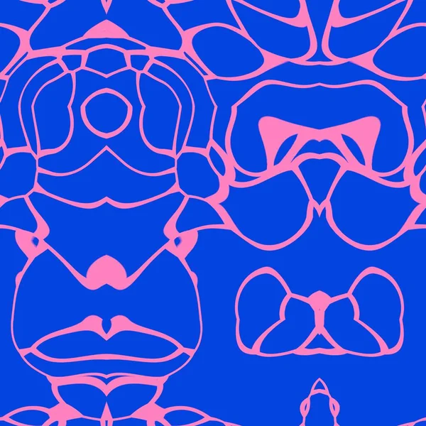 Бесшовный Абстрактный Рисунок Розовых Синих Тонах — стоковое фото