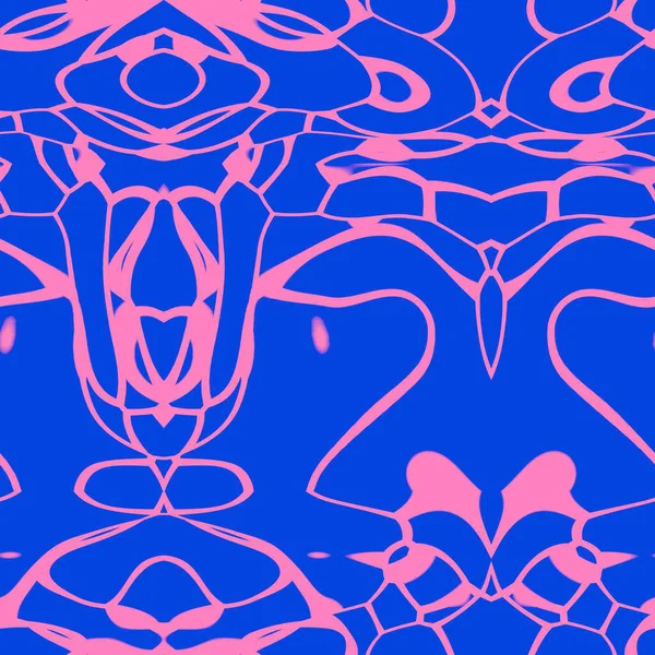 ピンクと青のトーンでシームレスな抽象パターン — ストック写真