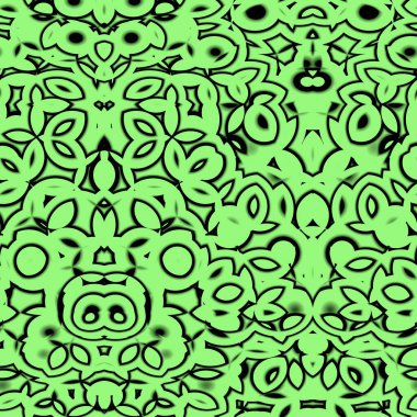 Siyah ve açık yeşil tonlarda kusursuz soyut desen