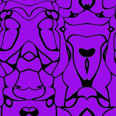 Siyah ve mor tonlarda kusursuz soyut desen