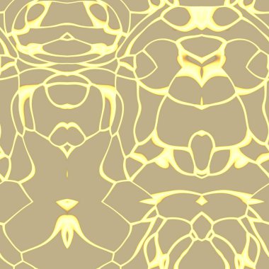 Bej ve sarı tonlarda kusursuz soyut desen
