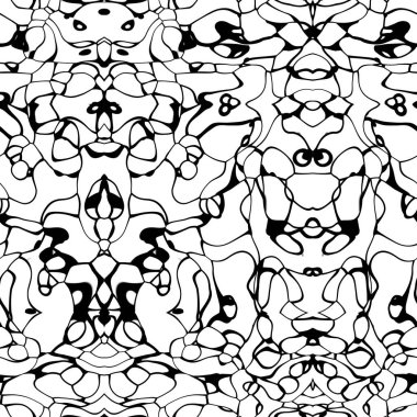 Beyaz ve siyah tonlarda kusursuz soyut desen