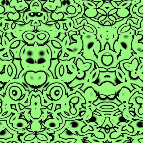 Seamless Abstract Pattern Black Light Green Tones — Stock Photo, Image