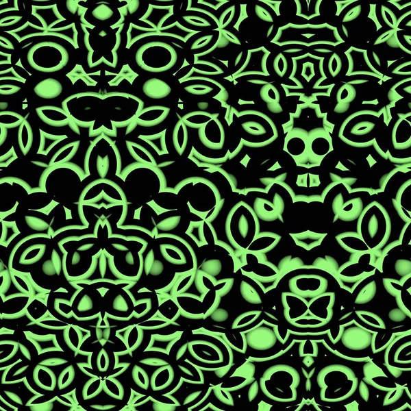 Seamless Abstract Pattern Black Light Green Tones — Stock Photo, Image