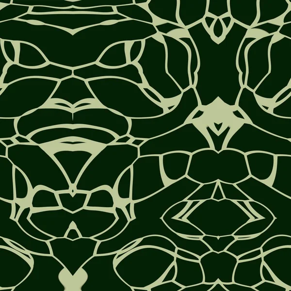 Patrón Abstracto Sin Costuras Tonos Verde Oscuro Beige — Foto de Stock