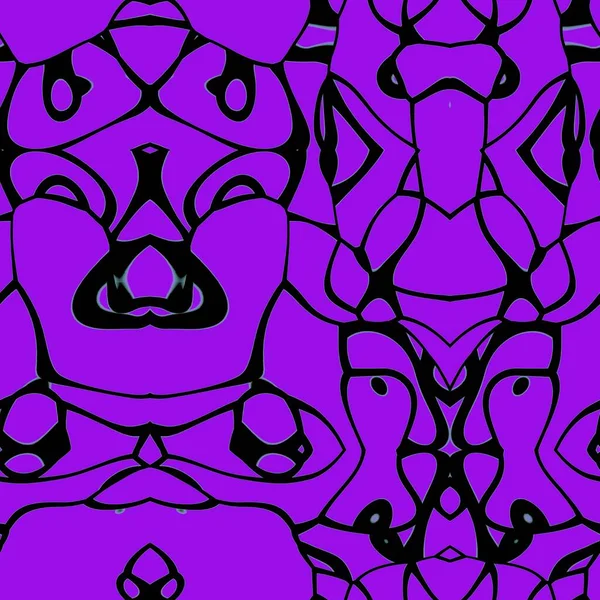 黒と紫のトーンでシームレスな抽象パターン — ストック写真