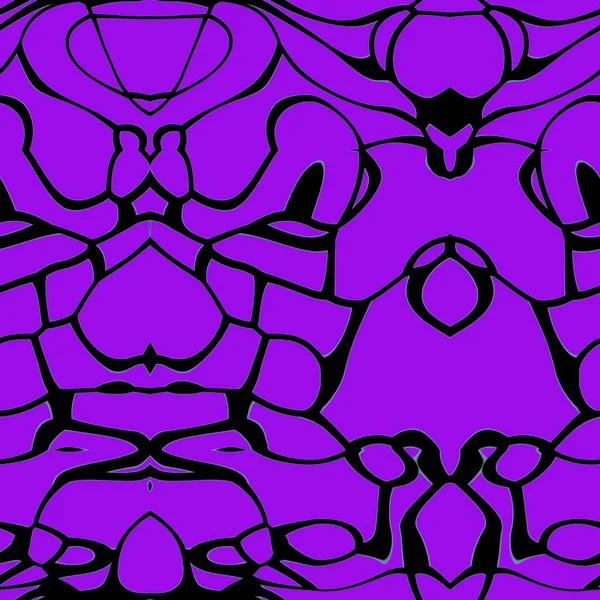 黒と紫のトーンでシームレスな抽象パターン — ストック写真