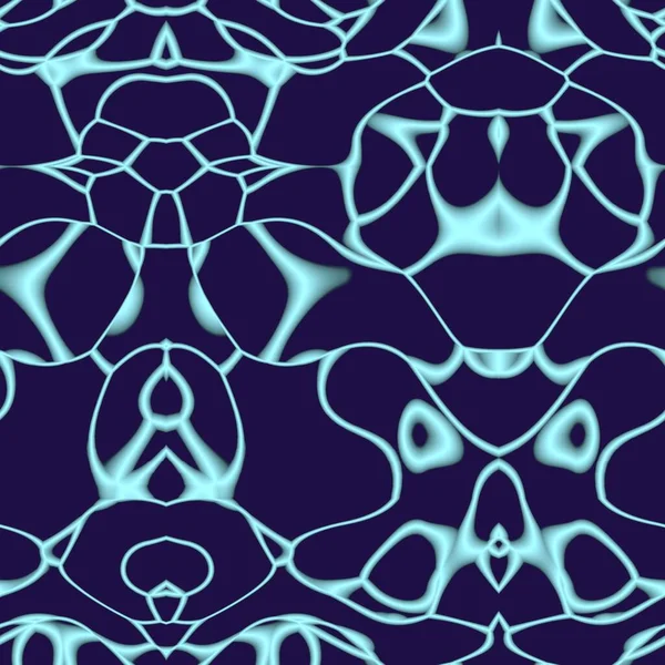 Seamless abstract pattern in royal blue and cyan tones