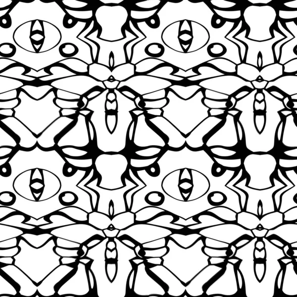 Seamless abstract pattern in white and black tones