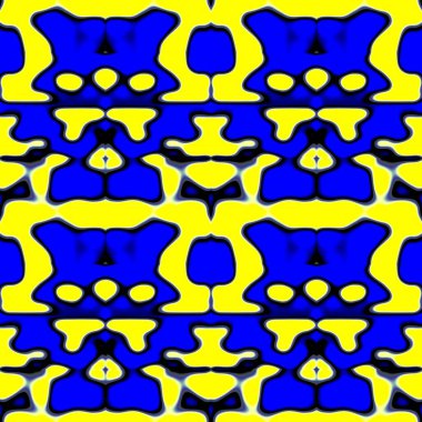 Mavi ve sarı tonlarda kusursuz soyut desen