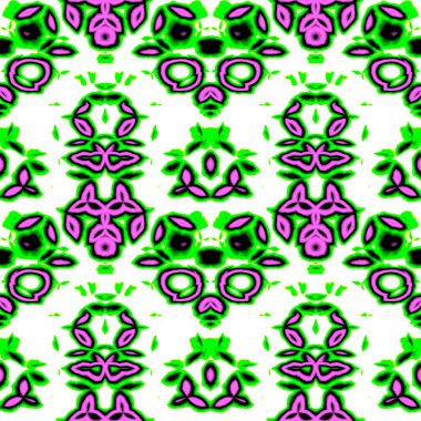 Beyaz, pembe ve yeşil tonlarda kusursuz soyut desen