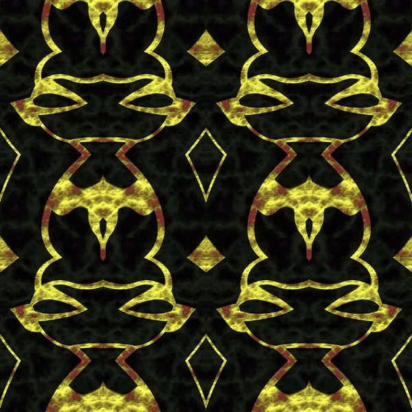Бесшовный Абстрактный Рисунок Желтых Черных Тонах — стоковое фото