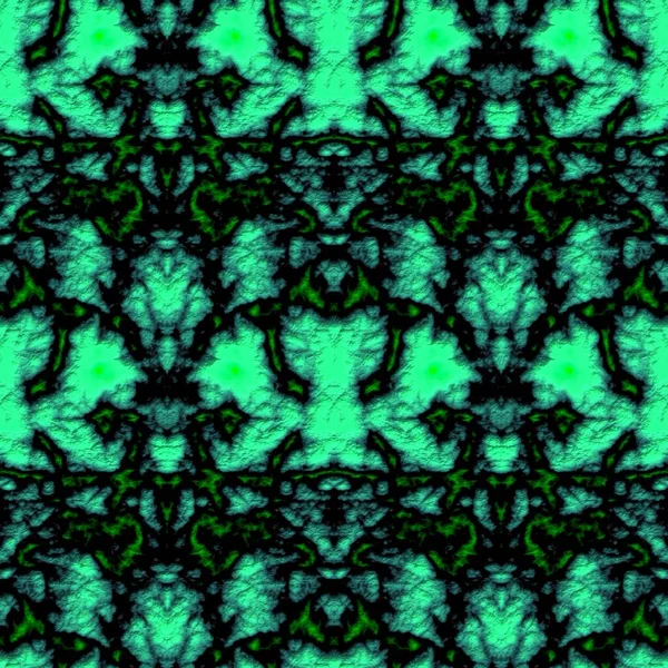 緑と黒のトーンでシームレスな抽象パターン — ストック写真