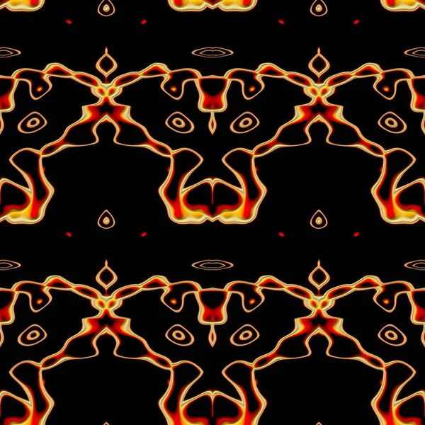 Бесшовный Абстрактный Рисунок Оранжевых Черных Тонах — стоковое фото
