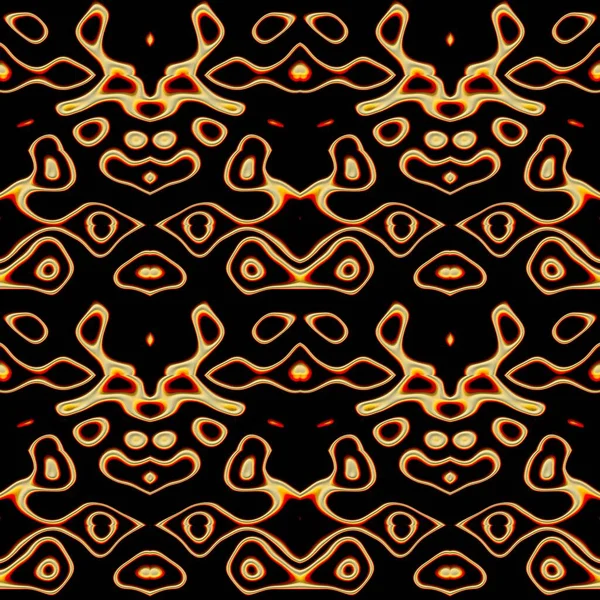 Бесшовный Абстрактный Рисунок Оранжевых Черных Тонах — стоковое фото