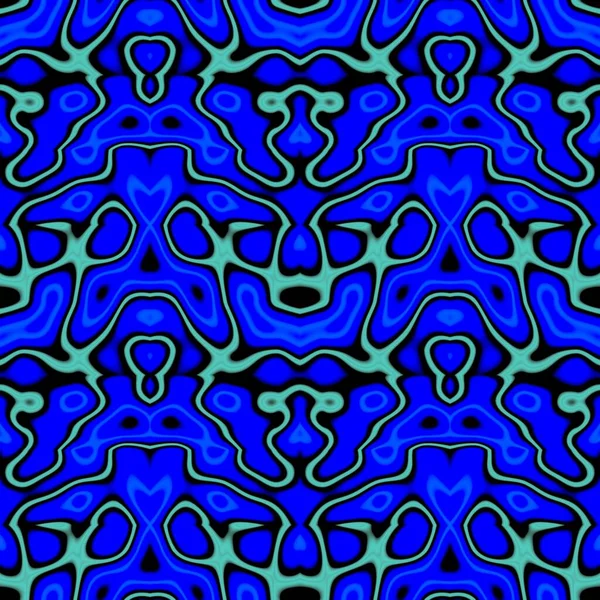 Seamless abstract pattern in royal blue, sky blue and grey tones