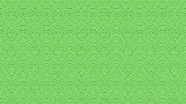 Açık yeşil tonlarda damgalamanın etkisiyle tekrarlanan desenlerin süslemeleriyle kusursuz soyut arkaplan