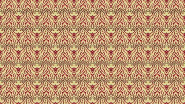 Sarı ve kırmızı tonlarda karalamalarla tekrarlanan desenlerin süslemeleriyle kusursuz soyut arkaplan