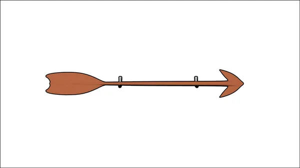 Illustration Cartoon Orange Arrow Hooks Isolated White Background — Stock Photo, Image