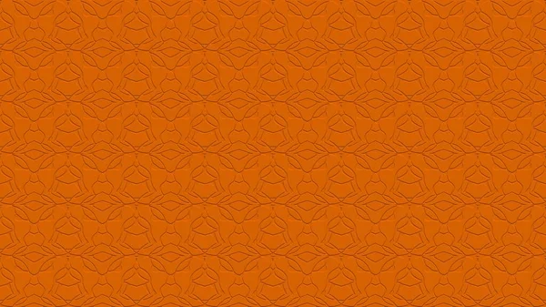 Tekrarlanan desenlerin turuncu tonlarda damgalanma efektiyle kusursuz soyut arkaplan süslemesi