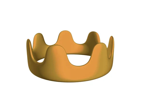 Illustration Classic Golden Crown Isolated White Background — Stock Photo, Image