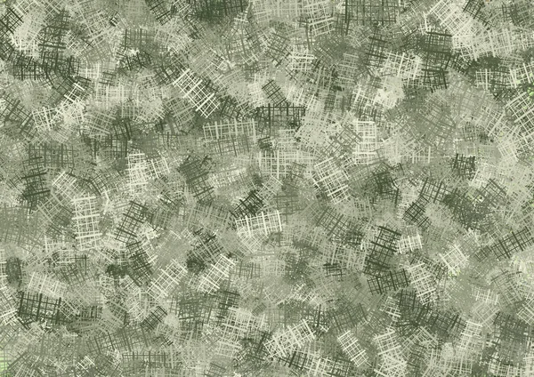 Абстрактный Фон Зеленых Бежевых Тонах Гранж Стиле Решеткой — стоковое фото