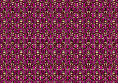 Pembe ve sarı tonlarda tekrarlanan desenlerin süsleriyle soyut arkaplan, kartvizit, poster, site, iç tasarım, çıkartmalar için renkli arkaplan
