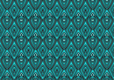 Mavi ve siyah tonlarda tekrarlanan desenlerin süsleriyle soyut arkaplan, poster, site, iç tasarım, çıkartma için renkli arkaplan,, 