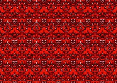 Pembe ve kırmızı tonlarda tekrarlanan desenlerin süsleriyle kusursuz soyut arkaplan, poster için renkli arkaplan, iç tasarım,