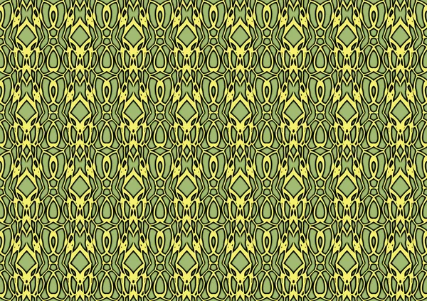 Nahtloser Abstrakter Hintergrund Mit Ornament Aus Wiederholten Mustern Grün Und — Stockfoto