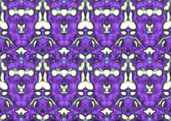 白と紫の色調の繰り返しのパターンから装飾とシームレスな抽象的な背景 ポスターのためのカラフルな背景 インテリアデザイン — ストック写真